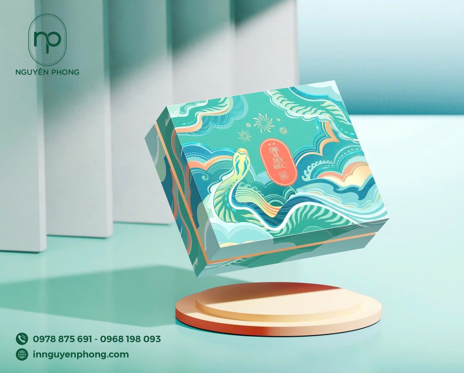 Sản phẩm hộp quà Tết  sau khi được gia công hoàn thiện 